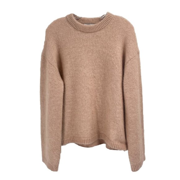 & Other Stories Sweaters - & Other Stories Tan Crew Neck Mohair Sweater Sz Small